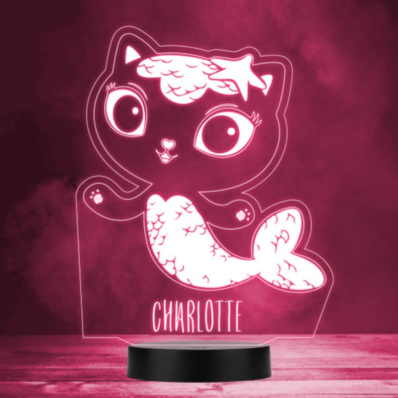 MerCat Gabby’s Dollhouse Kid’s TV Personalised LED Multicolour Night Light – The Card Zoo
