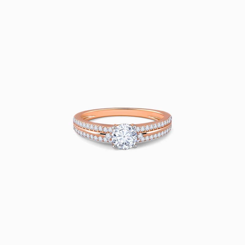 Rose Gold Prima Donna Solitaire Diamond Ring