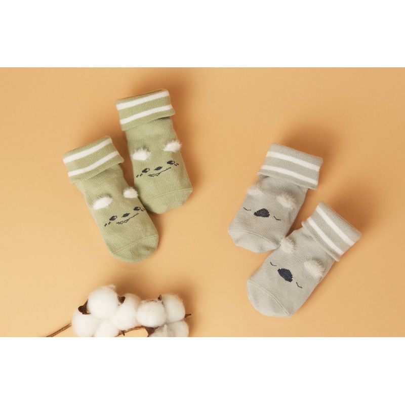 Add-On Animal Baby Non-Slip Socks- Set of Two Pairs