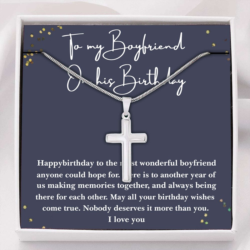 Boyfriend Necklace Gift, Happy Birthday Boyfriend Necklace Gift, Boyfriend Thoughtful Gift