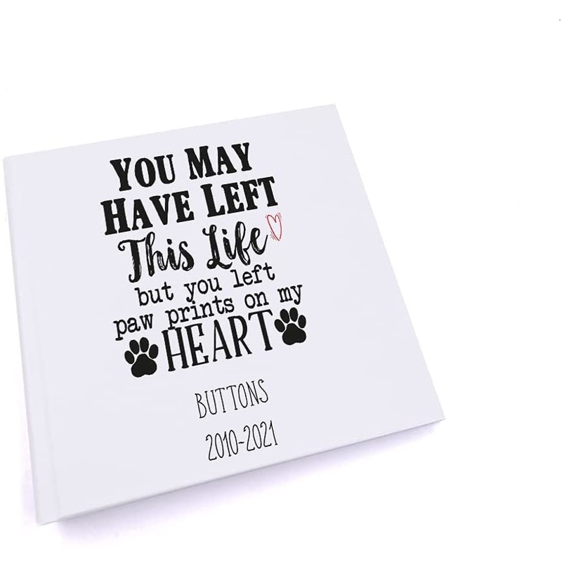 Personalised You left paw prints on my hearts Photo album