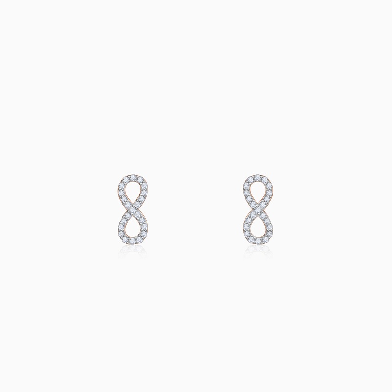 Rose Gold Elara Lab Grown Diamond Stud Earrings