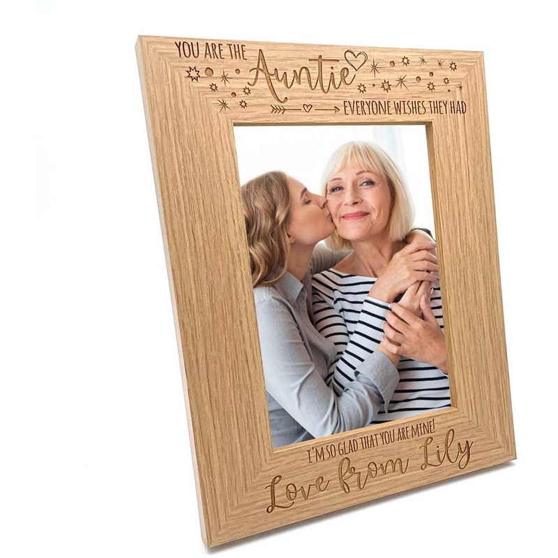 You are the Auntie Photo Frame Gift Portrait Oak Wood Finish