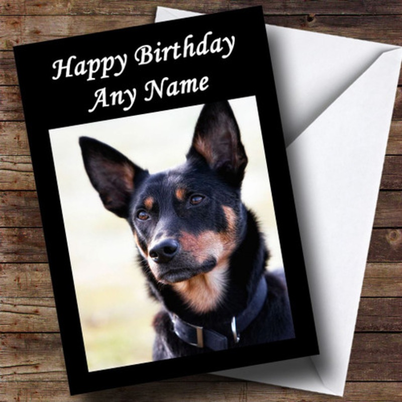 Australian Kelpie Dog Personalised Birthday Card – The Card Zoo