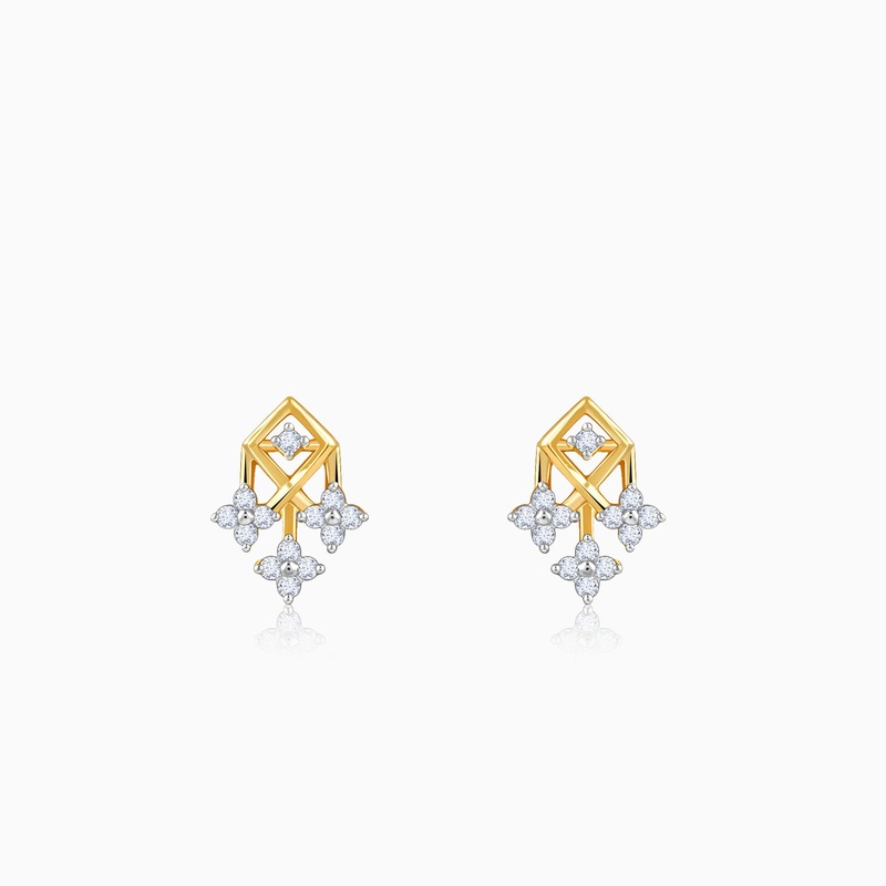 Gold Auric Lab Grown Diamond Earrings