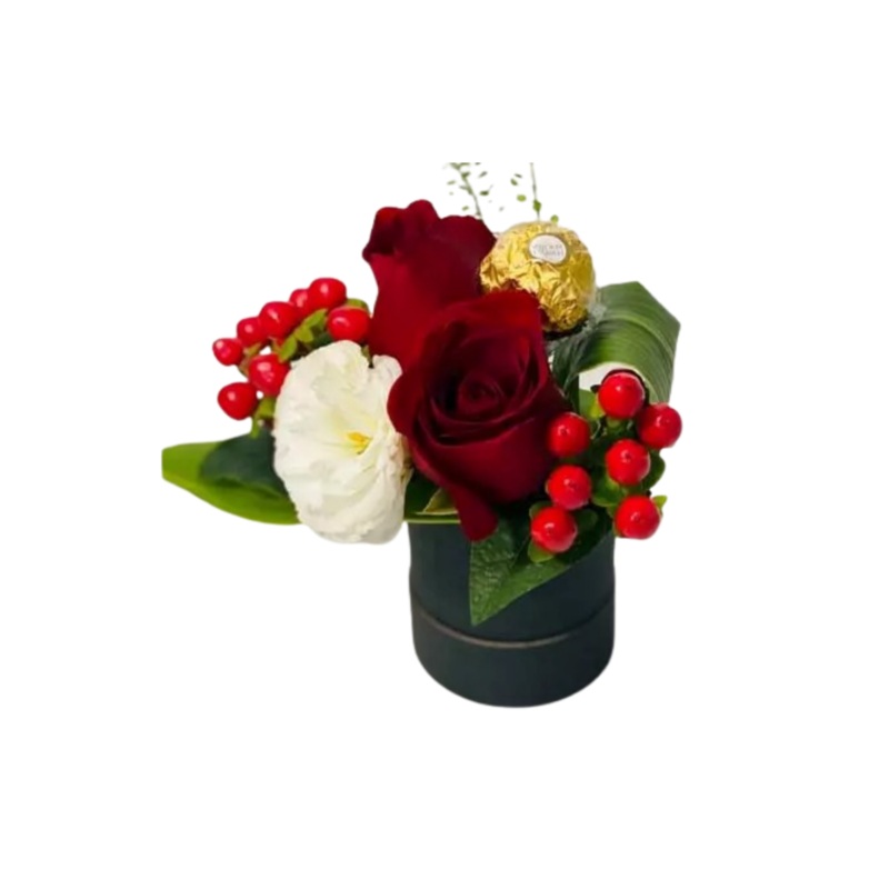 [Fresh Flower] Rose + Ferrero Rocher Flower Box (Klang Valley Delivery Only)