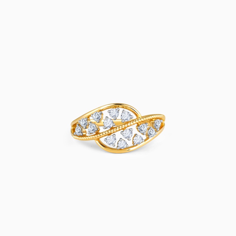 Gold Onda Diamond Ring