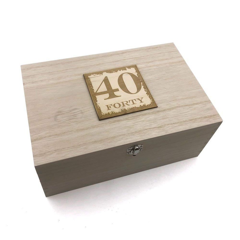 40th Birthday Gift Large Memories Keepsake Box