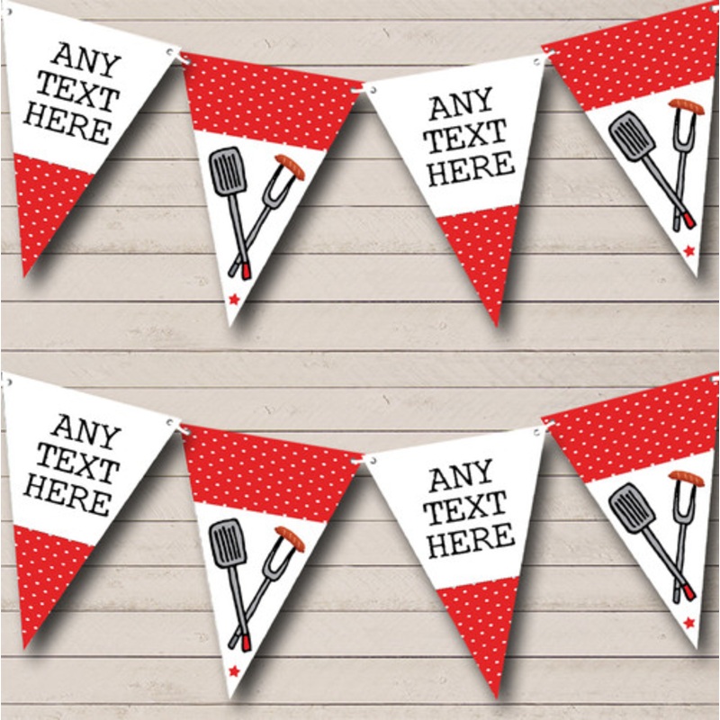 BBQ Grill Cookout Summer Personalised Birthday Party Bunting – The Card Zoo