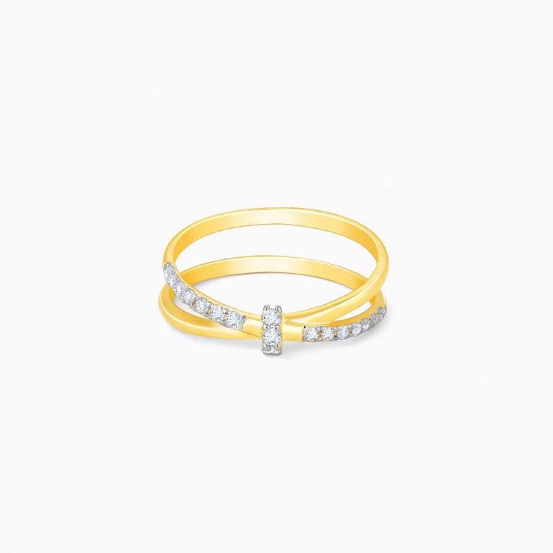 Gold Twined Elegance Diamond Ring