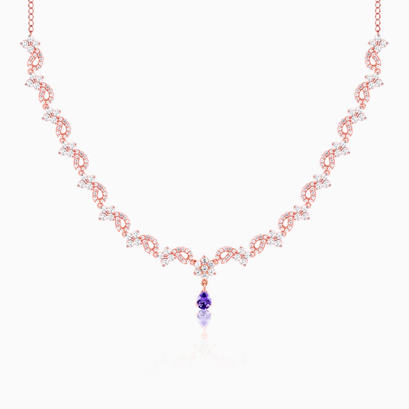Rose Gold Bridal Celebration Necklace