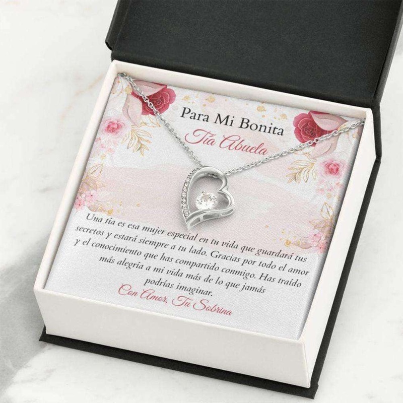 Aunt Necklace, Spanish Great Aunt Gift  Tia Abuela Carta  Tia Abuela Necklace  Tia Abuela Navidad