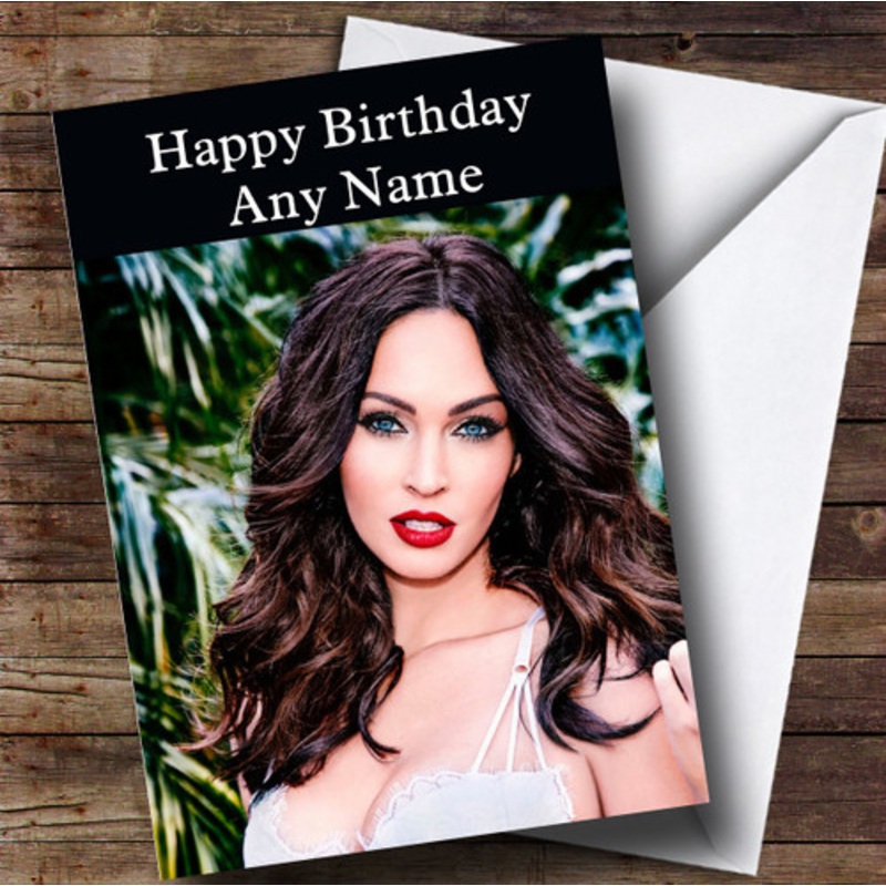 Personalised Megan Fox Celebrity Birthday Card – The Card Zoo