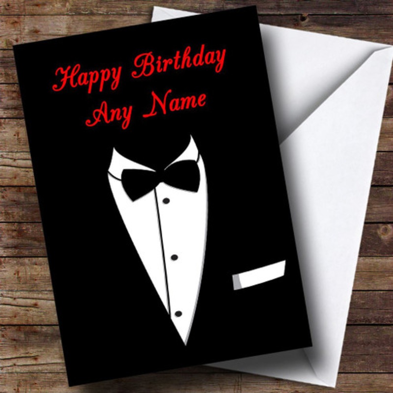 Tuxedo Personalised Birthday Card – The Card Zoo