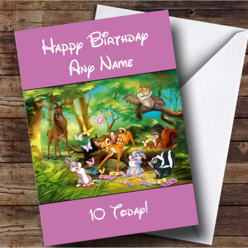 Personalised Disney Bambi Children’s Birthday Card – The Card Zoo