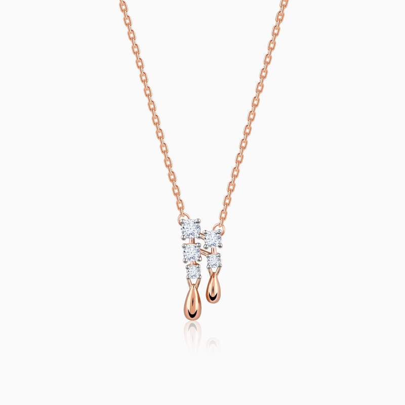 Rose Gold Beautiful Diamond Necklace