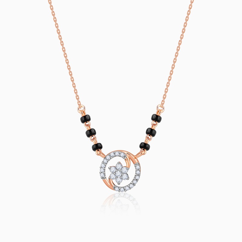 Rose Gold Bhavya Lab Grown Diamond Mangalsutra