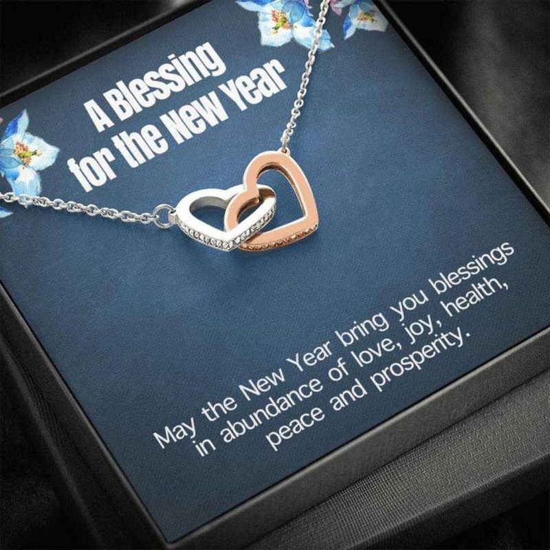 Wife Necklace,Gift Necklace With Message Card New Year Blessing Necklace