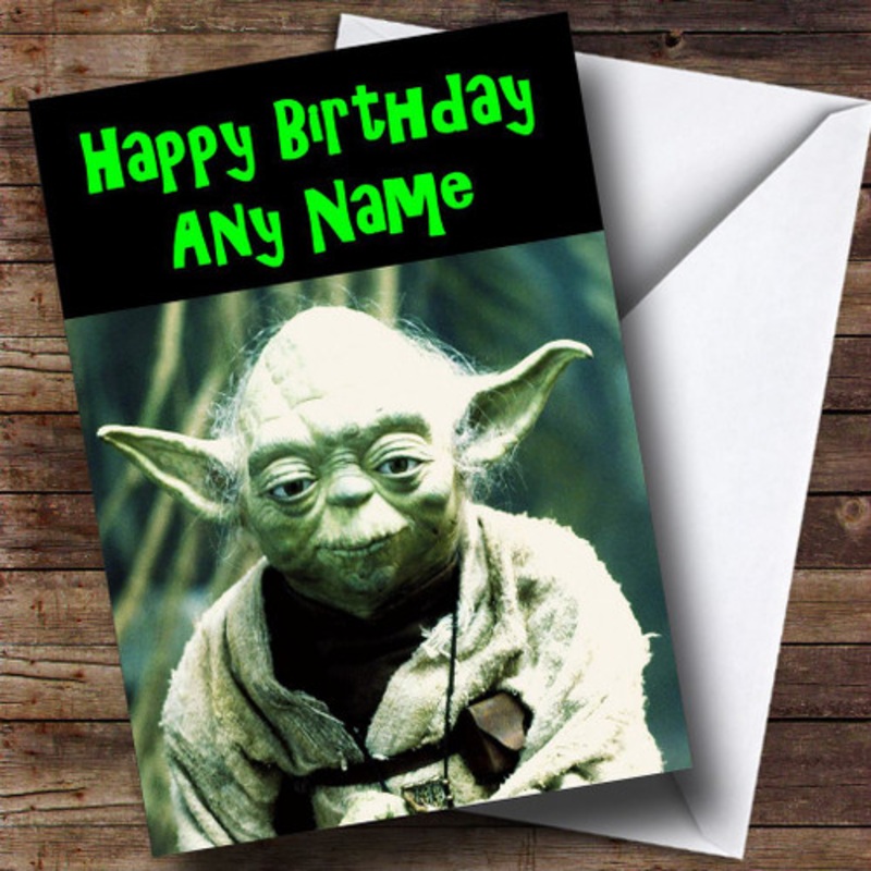 Yoda Personalised Birthday Card – The Card Zoo