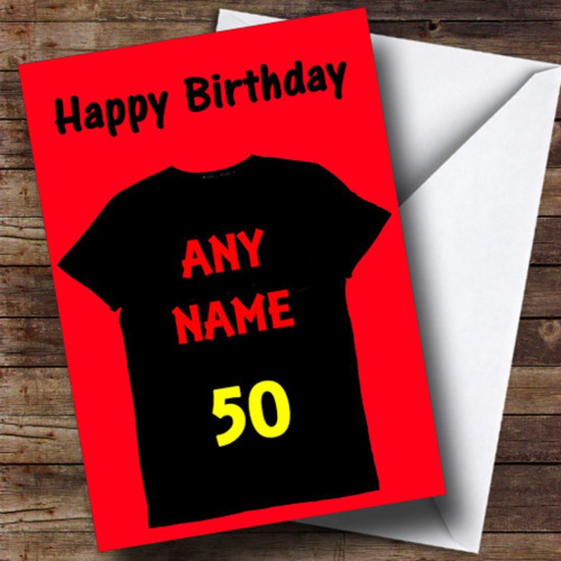 Age T Shirt Personalised Birthday Card – The Card Zoo