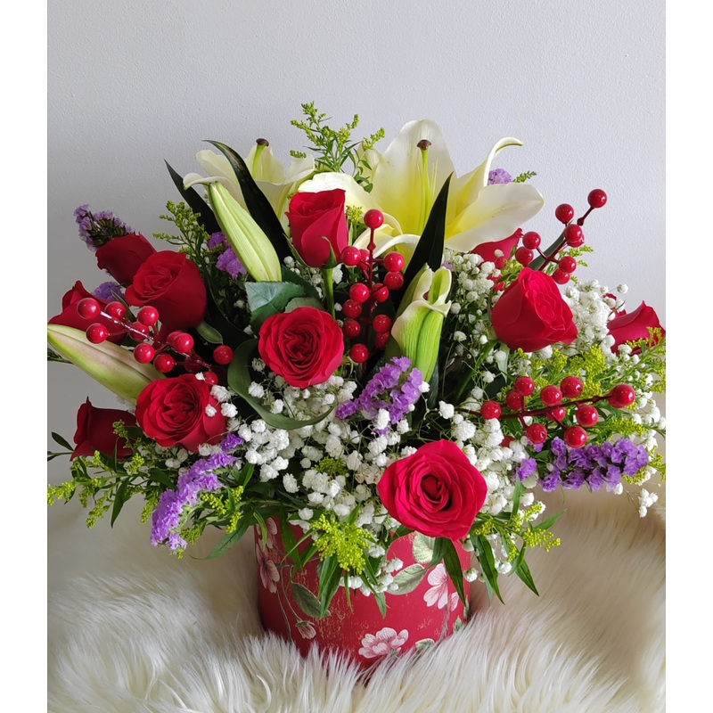 CNY FLOWERS BASKET