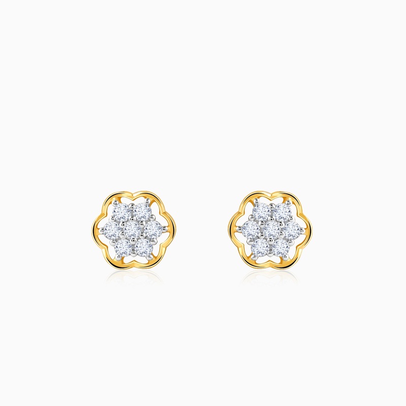 Gold Mana Lab Grown Diamond Stud Earrings