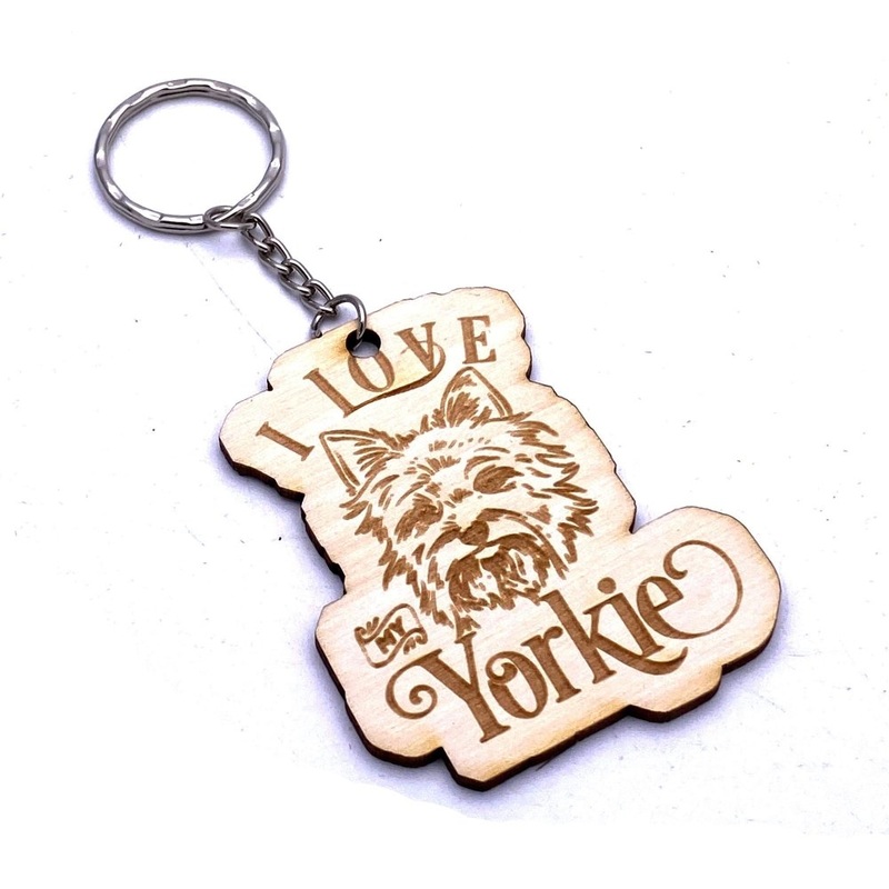 Yorkie Dog keyring or Bag Charm Gift