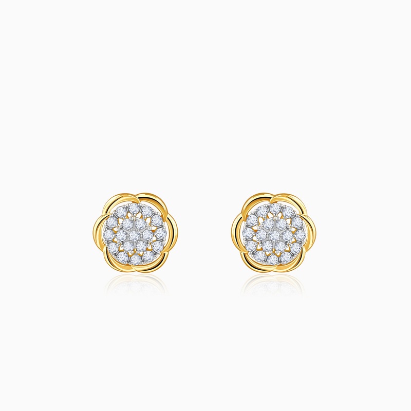 Gold Petunia Paradise Lab Grown Diamond Earrings