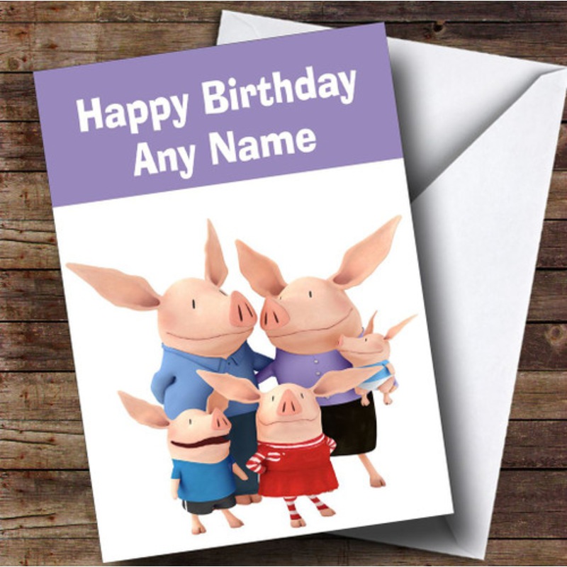 Olivia And Family Personalised Children’s Birthday Card – The Card Zoo