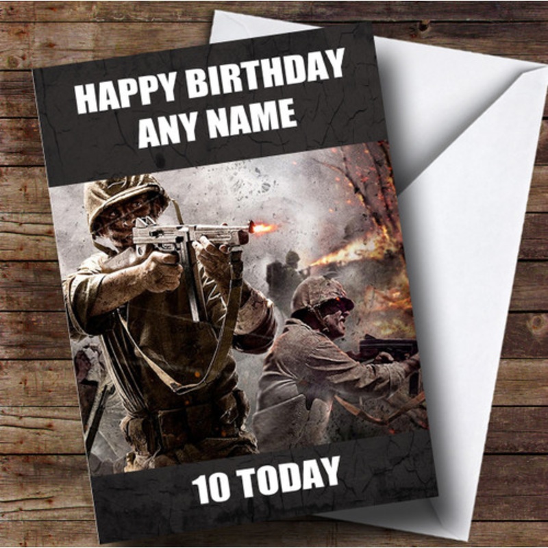 Personalised Call Of Duty Ww2 Children’s Birthday Card – The Card Zoo