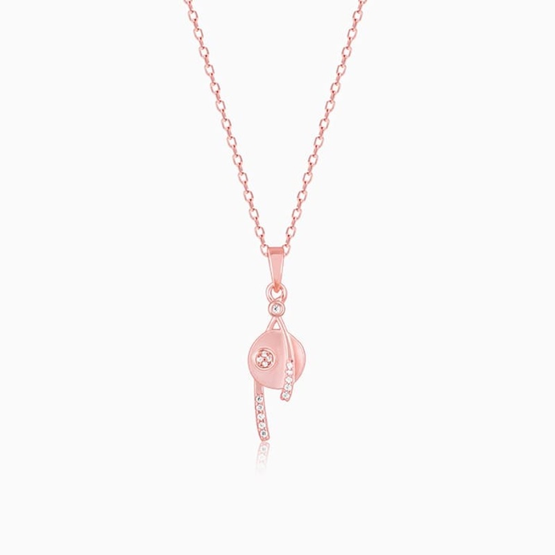 Rose Gold Saturn Necklace