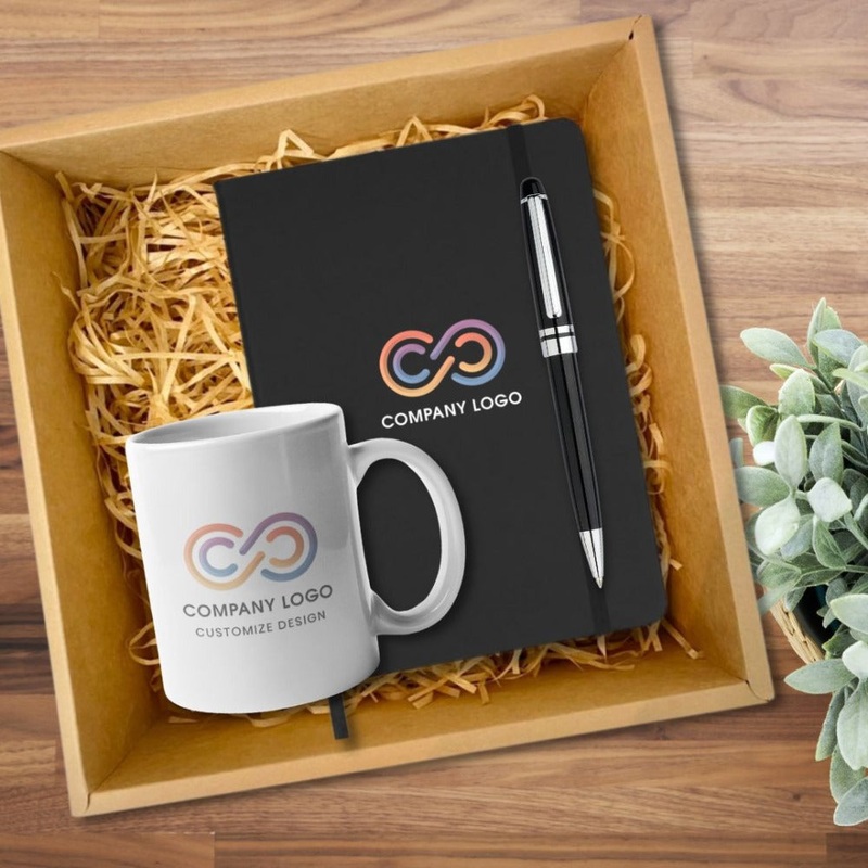 [Corporate Gift] – Customized Mug, PU Journal & Pen Set [with Company Logo] | (West Malaysia Delivery Only)