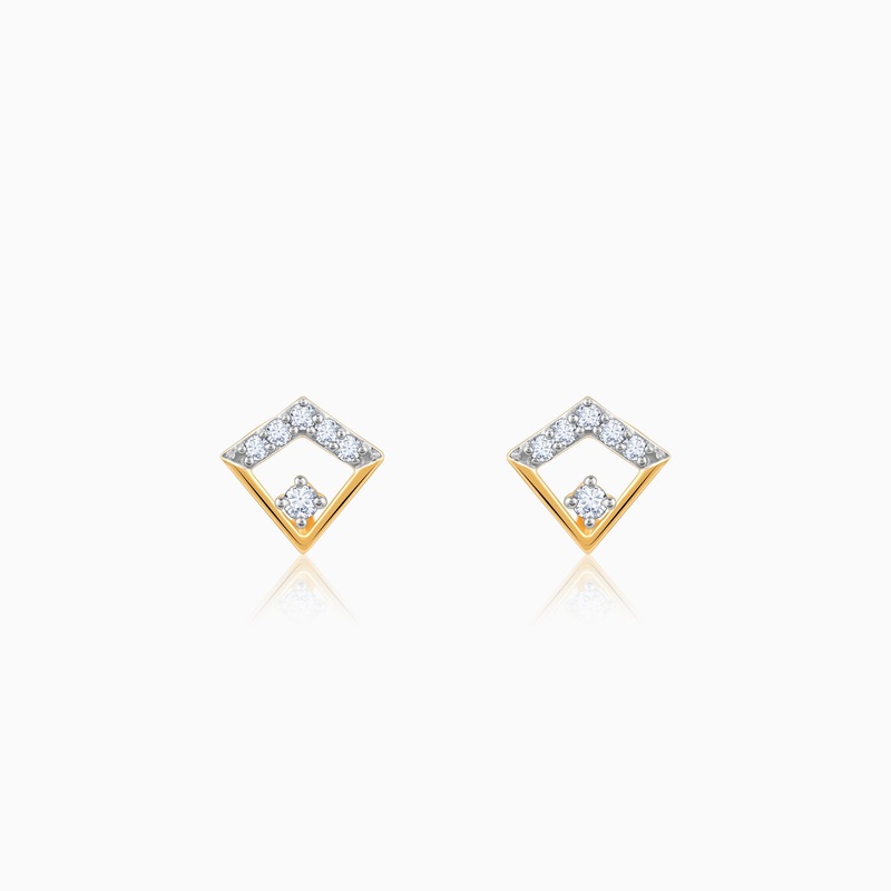 Gold Kite Diamond Earrings