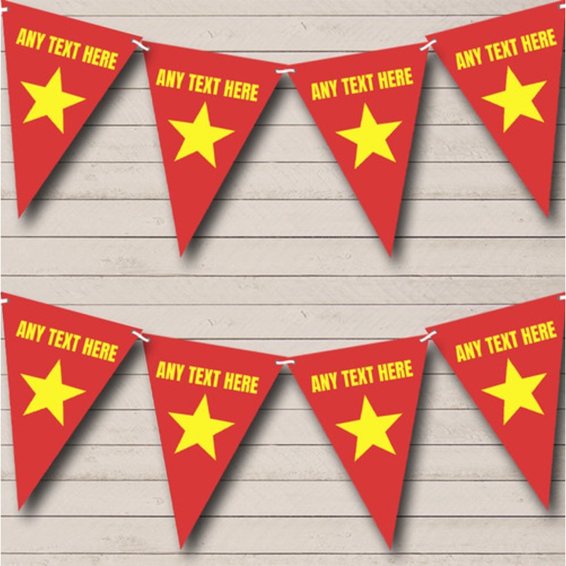 Vietnam Flag Personalised Birthday Party Bunting – The Card Zoo
