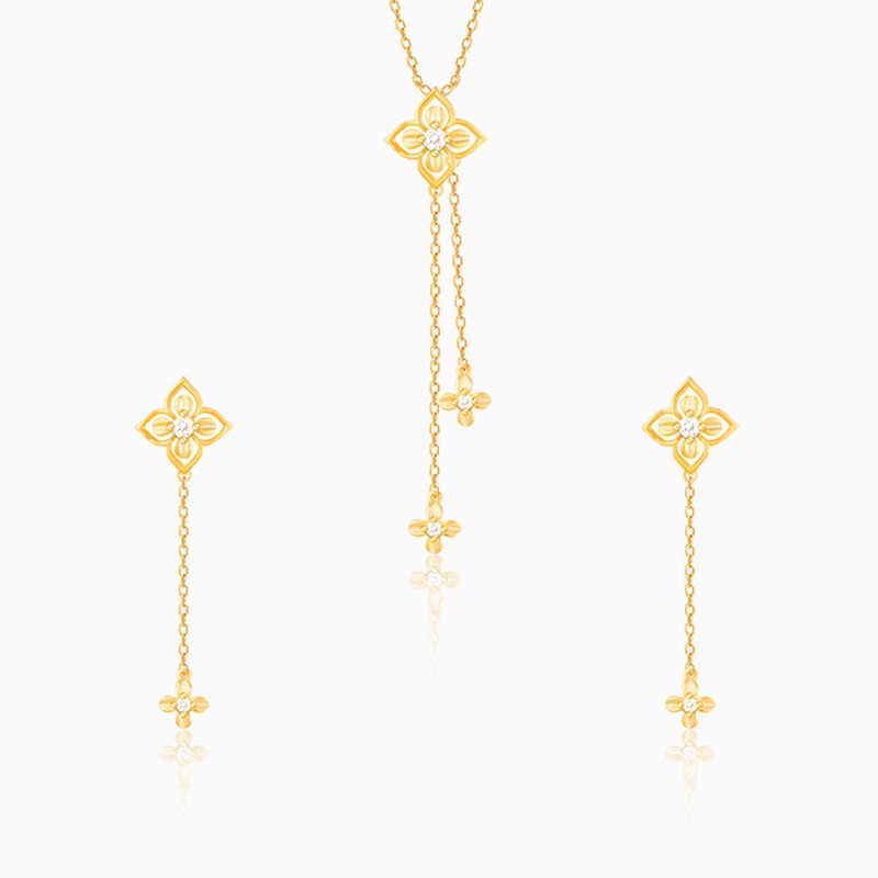 Golden Artsy Floral Set