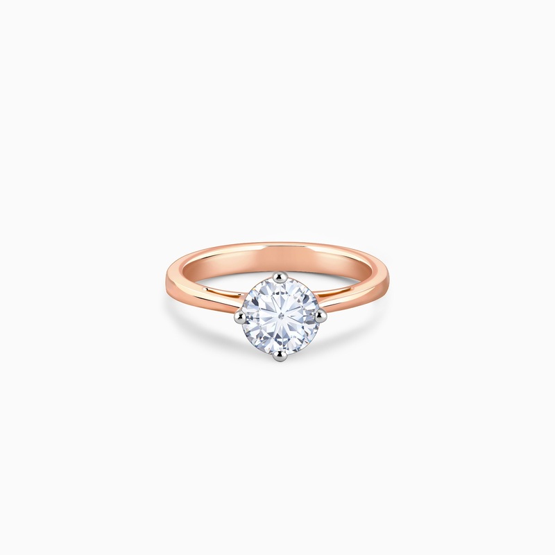 Rose Gold Yolo Solitaire Lab Grown Diamond Ring