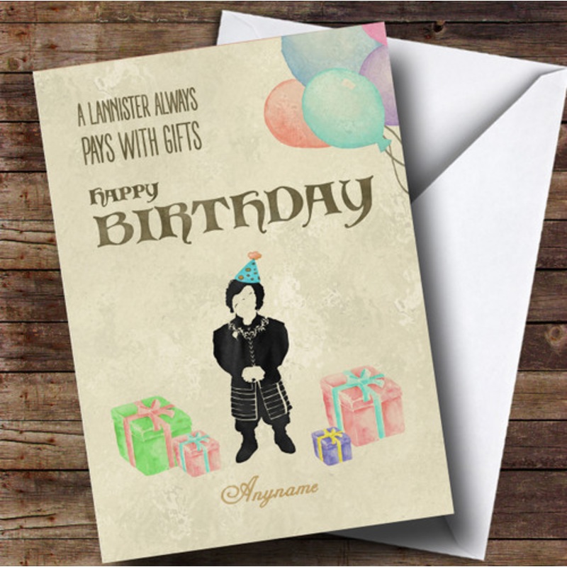Got Funny Tyrian Lannister Gifts Game Of Thrones Birthday Personalised Card – The Card Zoo