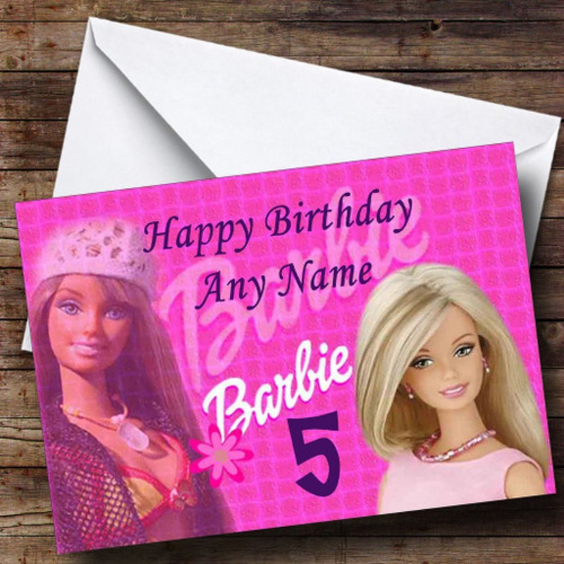 Pink Barbie Personalised Birthday Card – The Card Zoo