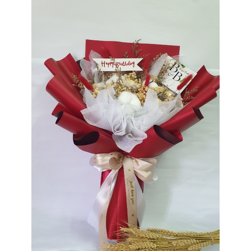 Dried Flowers Hand Bouquet (Johor Bahru Delivery Only)