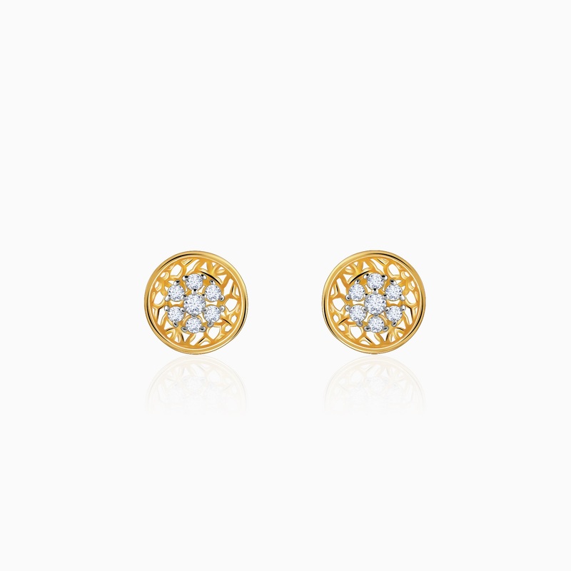 Gold Plethora Diamond Earrings