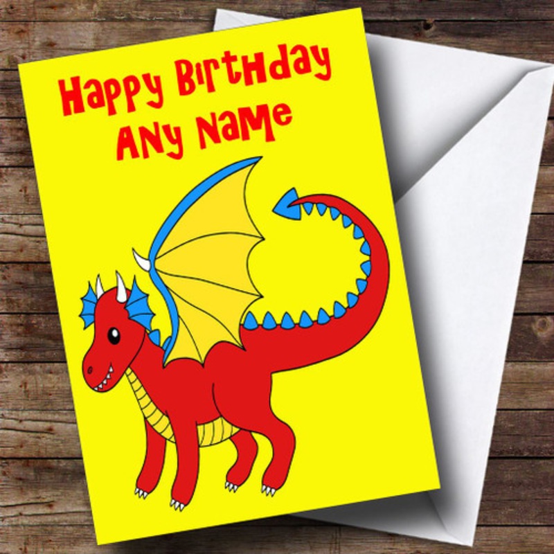 Red Dragon Personalised Birthday Card – The Card Zoo