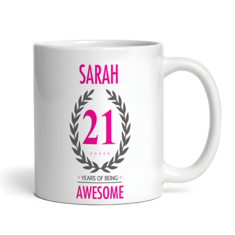 21st Birthday Gift For Women Pink Ladies Birthday Present Personalised Mug – The Card Zoo