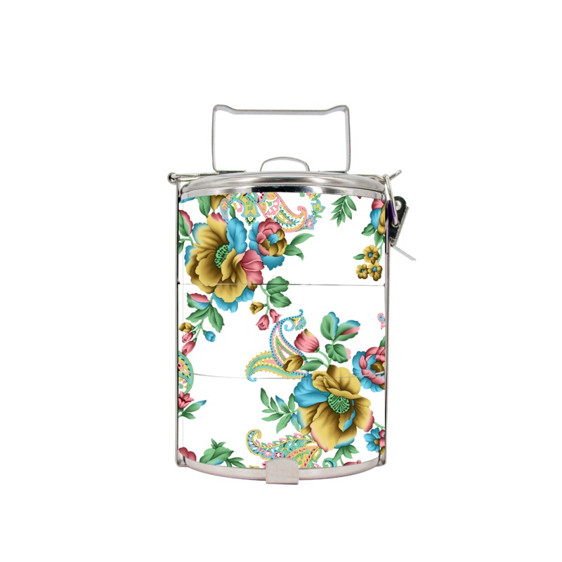 BDARI Tiffin Carrier – Colourful Abstract Flower (Nationwide Delivery)
