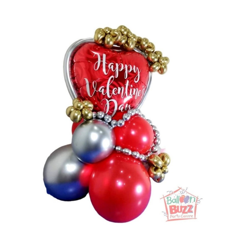 Valentine’s Table Centerpiece with Balloon Pearls