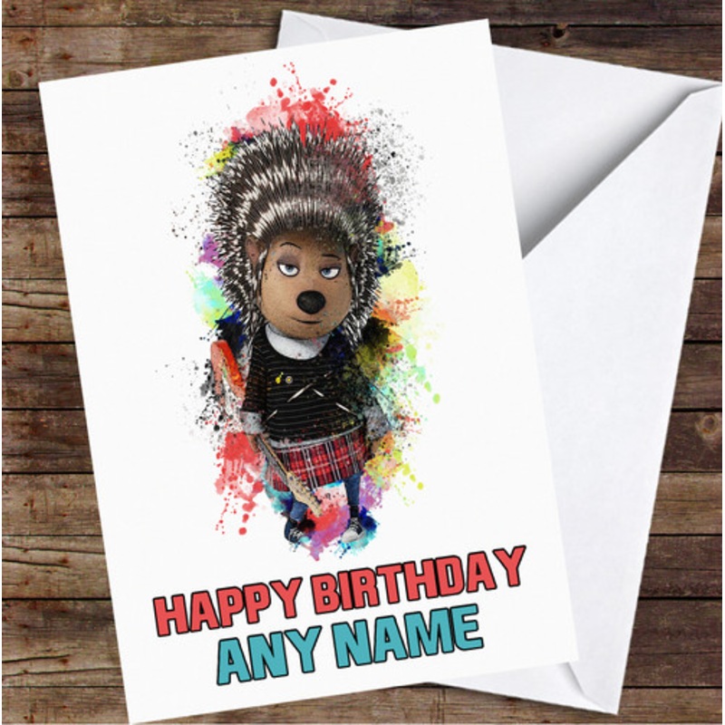 Ash Sonic The Hedgehog Splatter Personalised Birthday Card – The Card Zoo