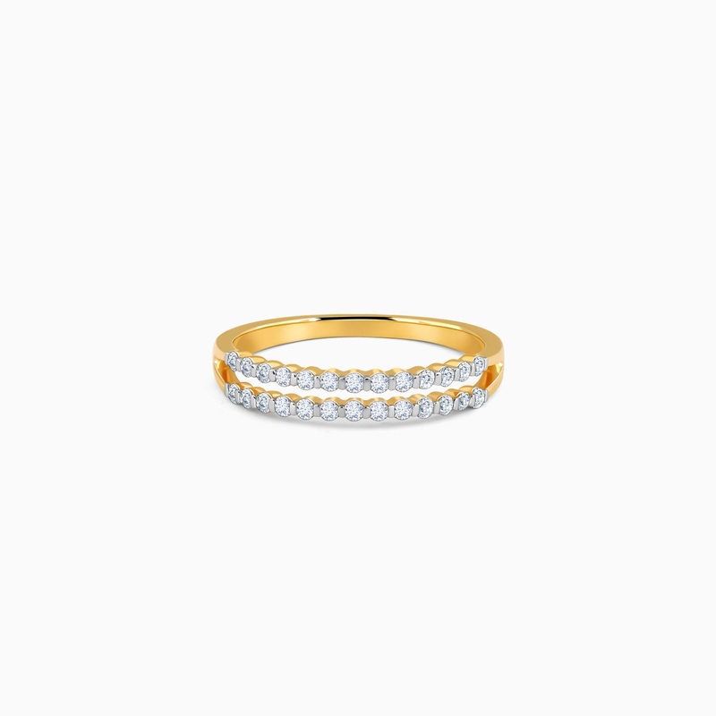 Gold Double Delight Diamond Ring