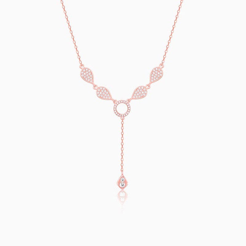 Rose Gold Classic Lariat Necklace