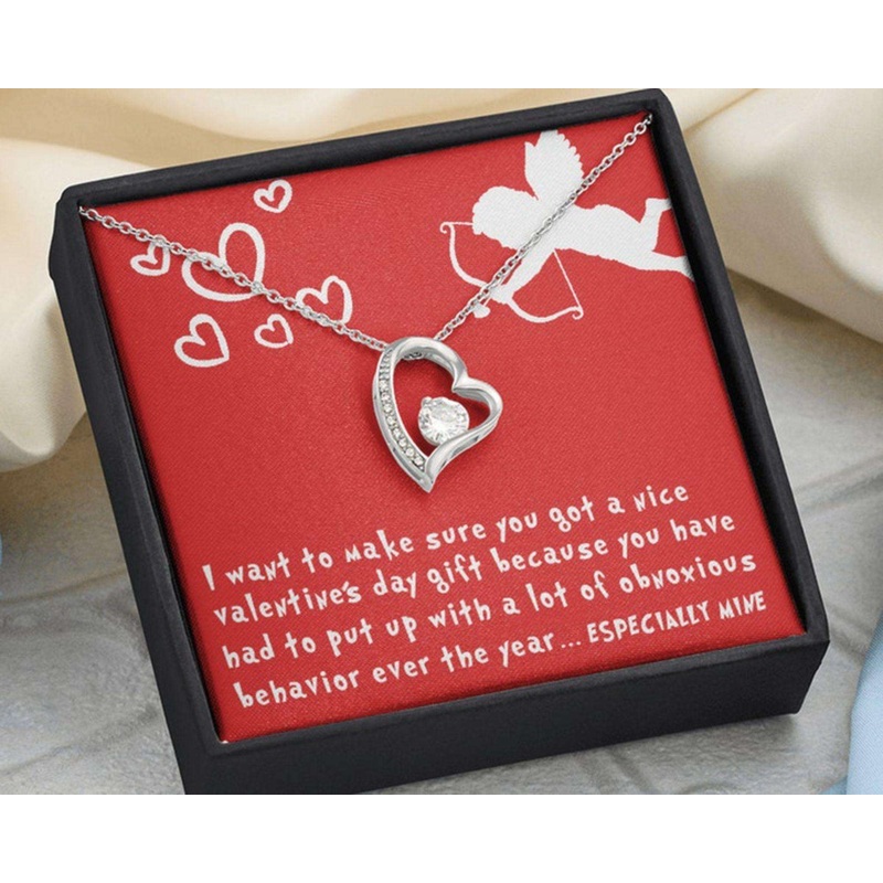 Wife Necklace, Valentines Day Necklace Gift For Wife From Husband, Valentines Necklace For Her, Cupid Gift For Valentines Day