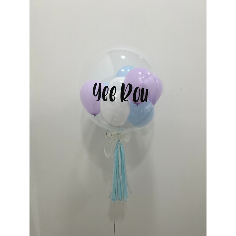 24 (Blue Lilac) Bubble Balloon (Klang Valley Delivery)