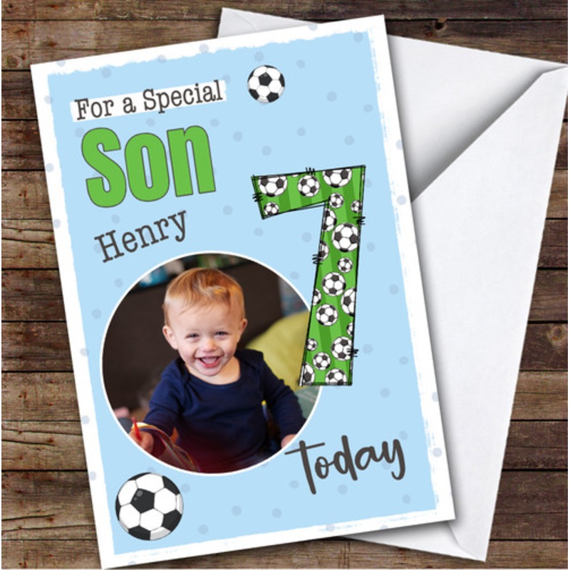 7th Son Football Boys Custom Personalised Birthday Card – The Card Zoo